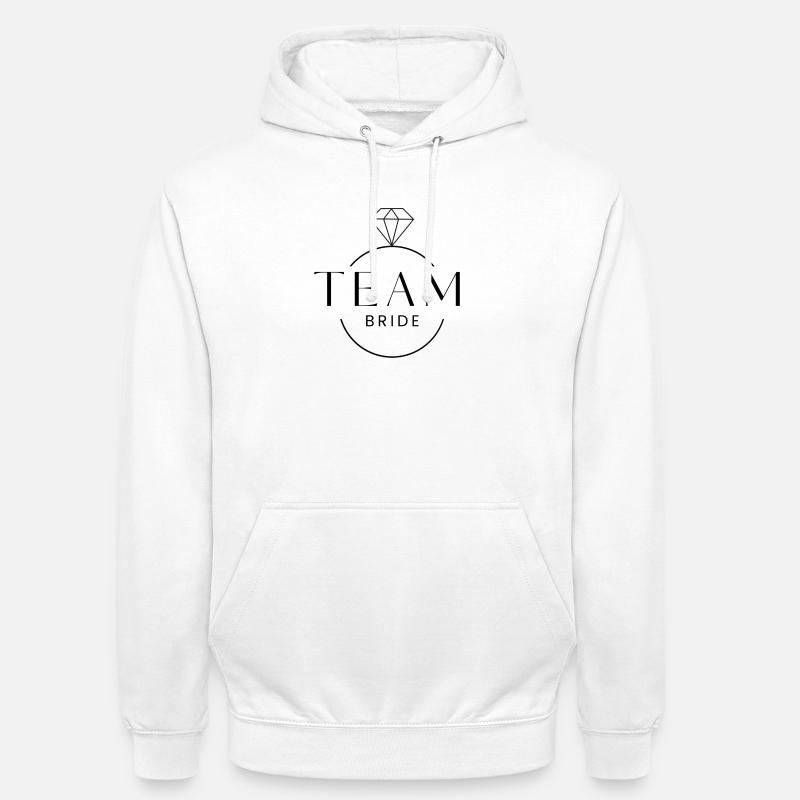 Bague en diamant Team Bride personnalisable - Sweat-shirt à capuche unisexe - blanc