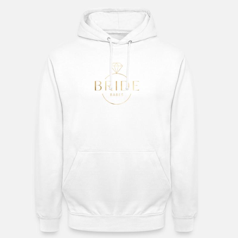 Bride Babes! Customisable diamond ring - Unisex Hoodie - white