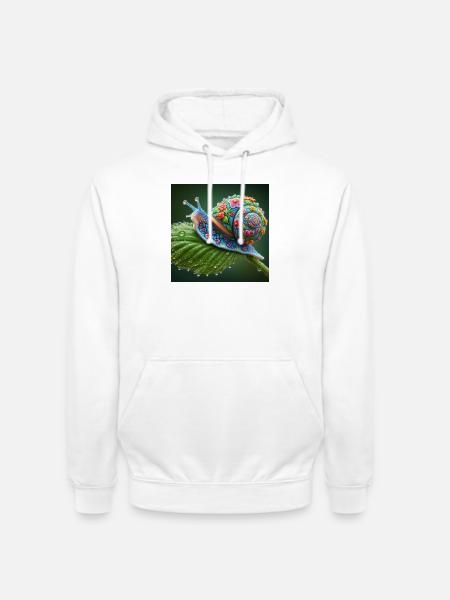 Flowering Snail - Unisex Hoodie - white