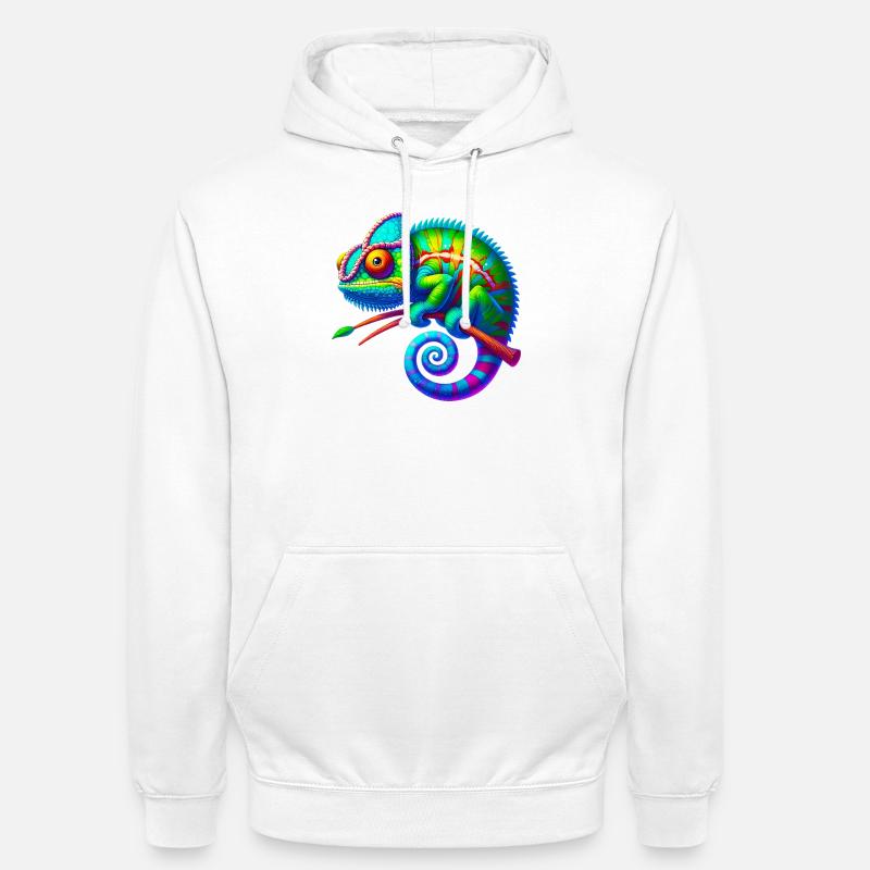 Caméléon - Sweat-shirt à capuche unisexe - blanc