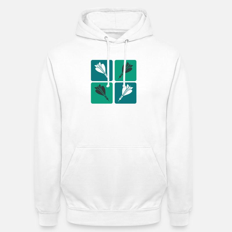 Design de fléchettes - Sweat-shirt à capuche unisexe - blanc