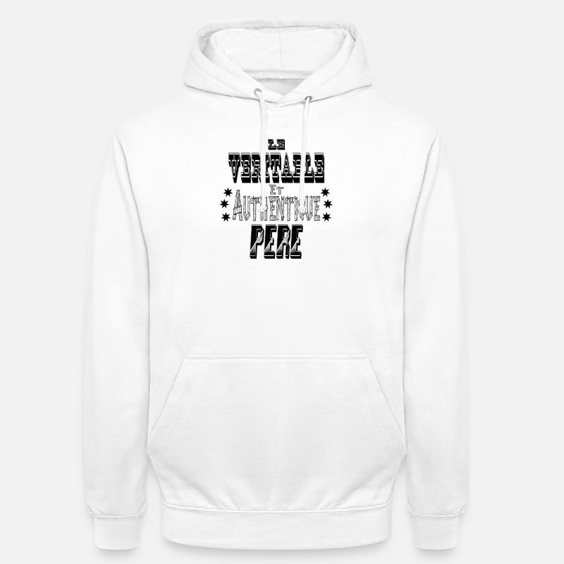 Le Véritable et Authentique Père - Sweat-shirt à capuche unisexe - blanc