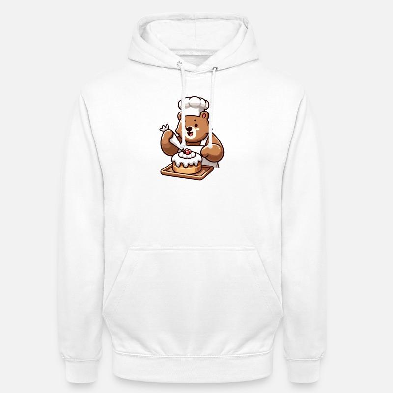 Baker Bear: Der Kuchenbeschwörer - Unisex Hoodie - Weiß