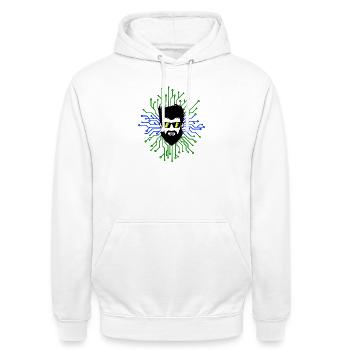 Nerd Developer Computer Code Informatik Debug - Unisex Hoodie - Weiß - Vorne - AI Model Male 185 dark (185cm) & AI Model Female 172 dark (172cm)
