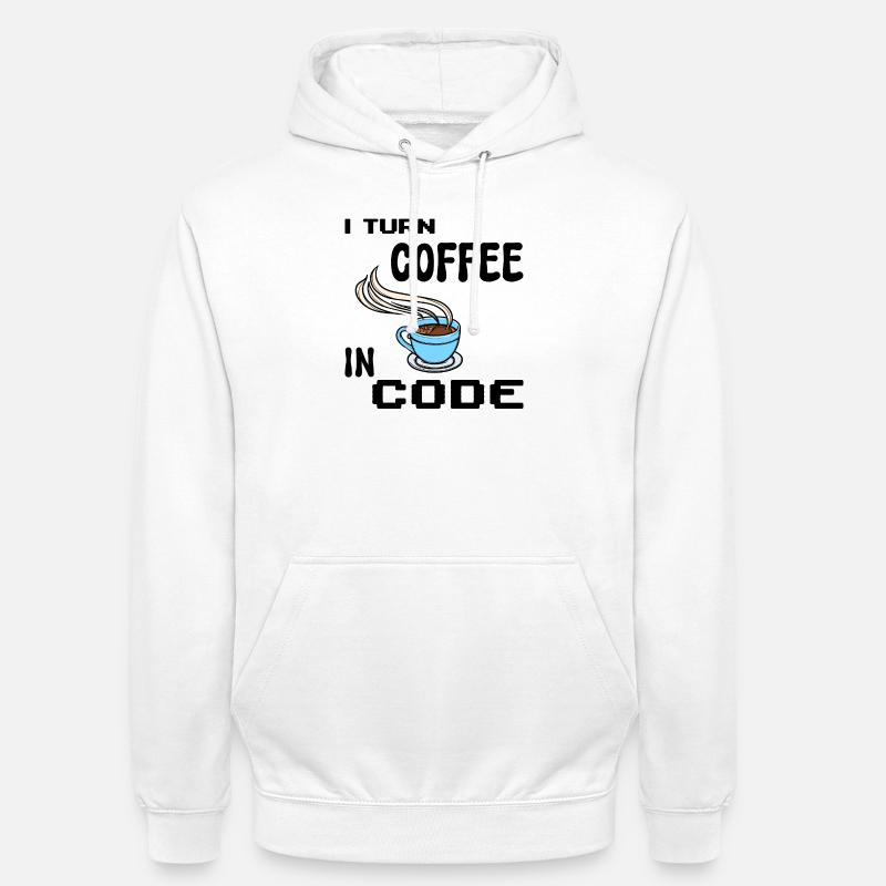 Programmeur de code Scripting Statement Développeur - Sweat-shirt à capuche unisexe - blanc