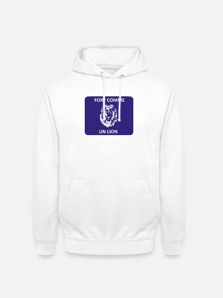 Strong as a lion - Unisex Hoodie - white