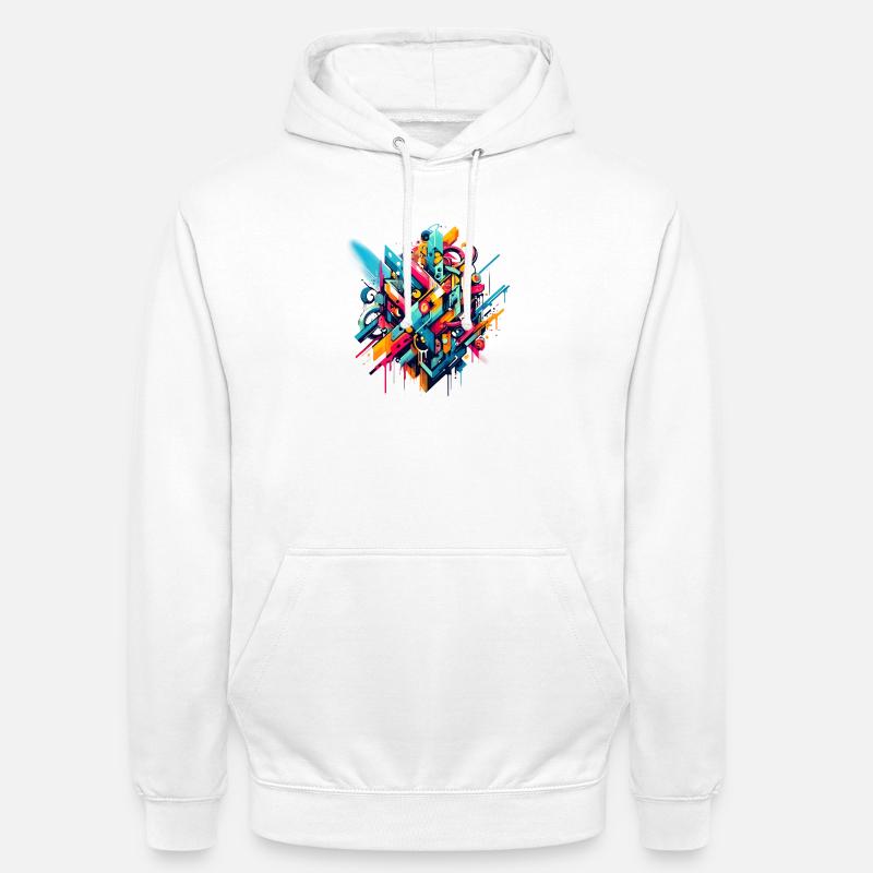 Coole bunte dynamische Graffiti-Illustration - Unisex Hoodie - Weiß