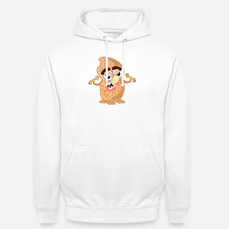 BICEPS STRENGTH TRAINING PEANUTS - Unisex Hoodie - white