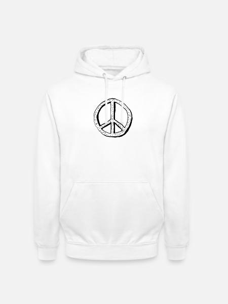 Peace Sign - Unisex Hoodie - white