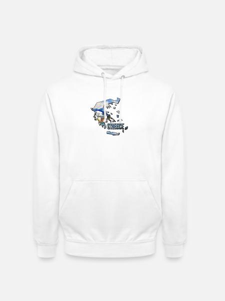 Carte à l’aquarelle Grèce - Sweat-shirt à capuche unisexe - blanc