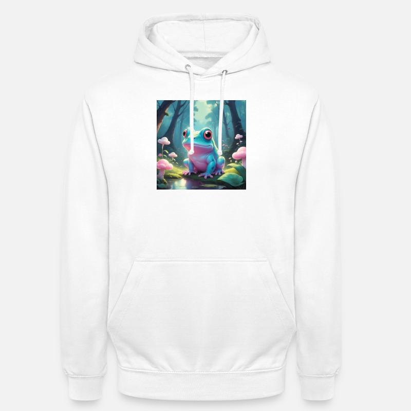 Frosch im Märchenwald - Unisex Hoodie - Weiß