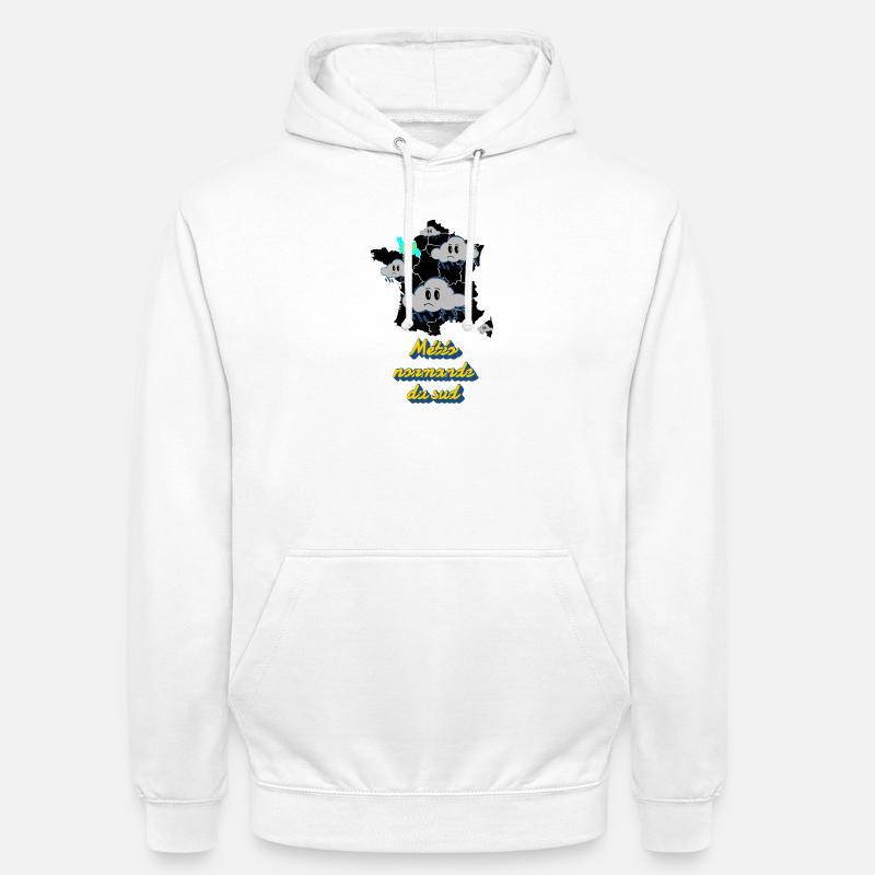 Météo rhônalpine - Sweat-shirt à capuche unisexe - blanc