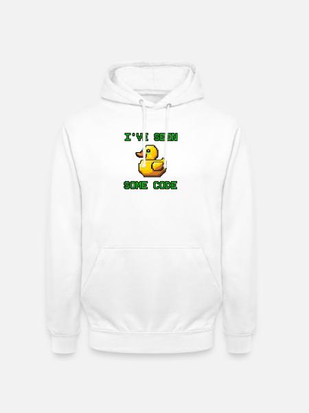 Pixel Duck I’ve Seen Some Code - Unisex Hoodie - white