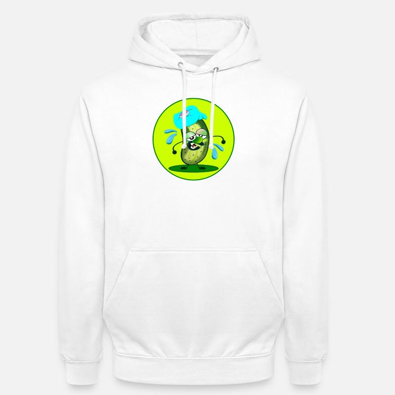 SUEUR D’ÉTÉ CHALEUR CONCOMBRE - Sweat-shirt à capuche unisexe - blanc