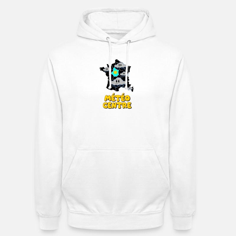 Météo centre - Sweat-shirt à capuche unisexe - blanc