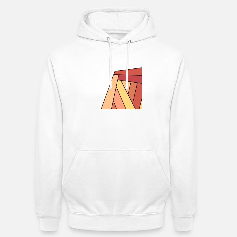 carre colore rouge - Sweat-shirt à capuche unisexe - blanc