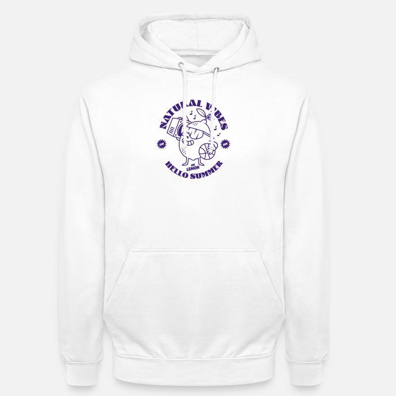 Lemon purple - Sweat-shirt à capuche unisexe - blanc