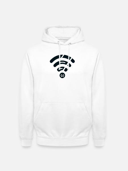 Broken WiFi - Unisex Hoodie - Weiß