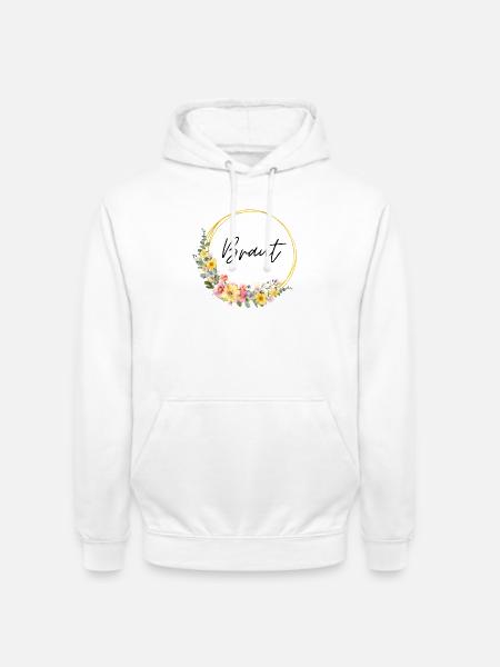 Team Braut! Personalisierbar - Unisex Hoodie - Weiß