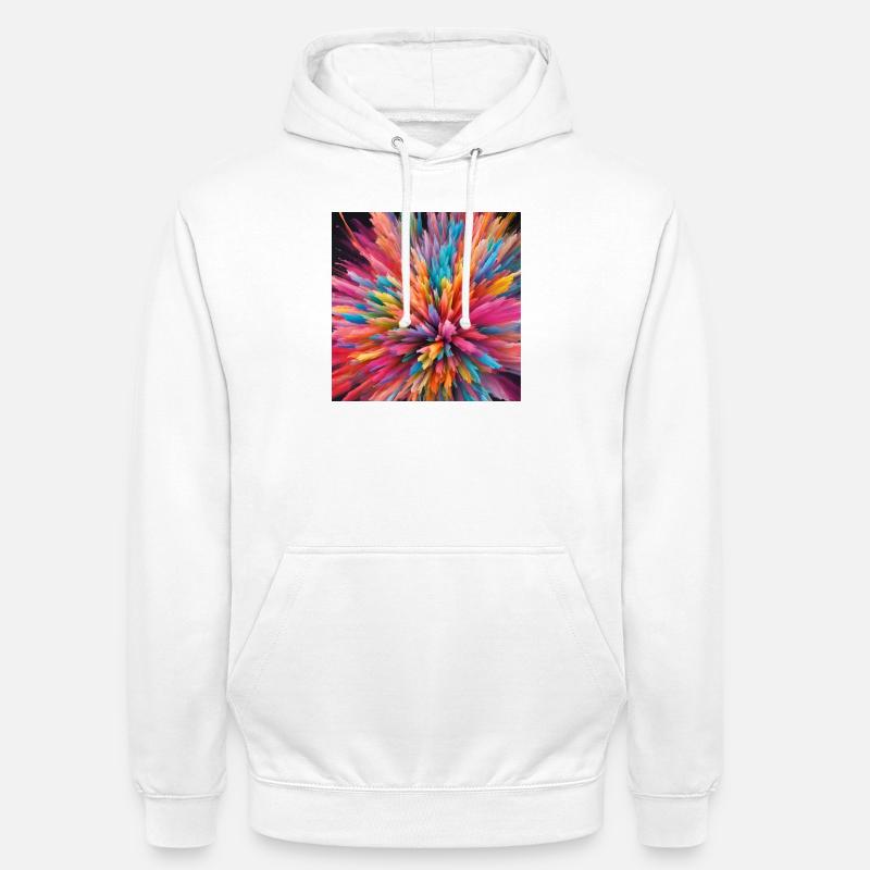 Explosion de couleurs - Sweat-shirt à capuche unisexe - blanc