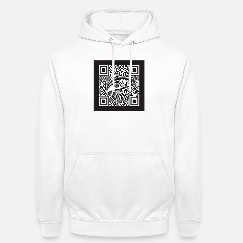 Design de code QR Perch - Sweat-shirt à capuche unisexe - blanc