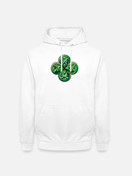 Four-leaf clover - Unisex Hoodie - white