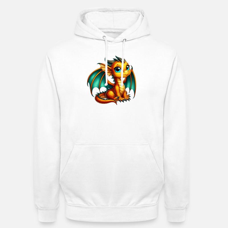 Dragon - Sweat-shirt à capuche unisexe - blanc