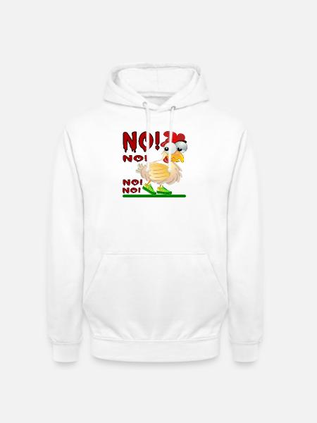 ANSWER NO - CHICKEN COOP - Unisex Hoodie - white