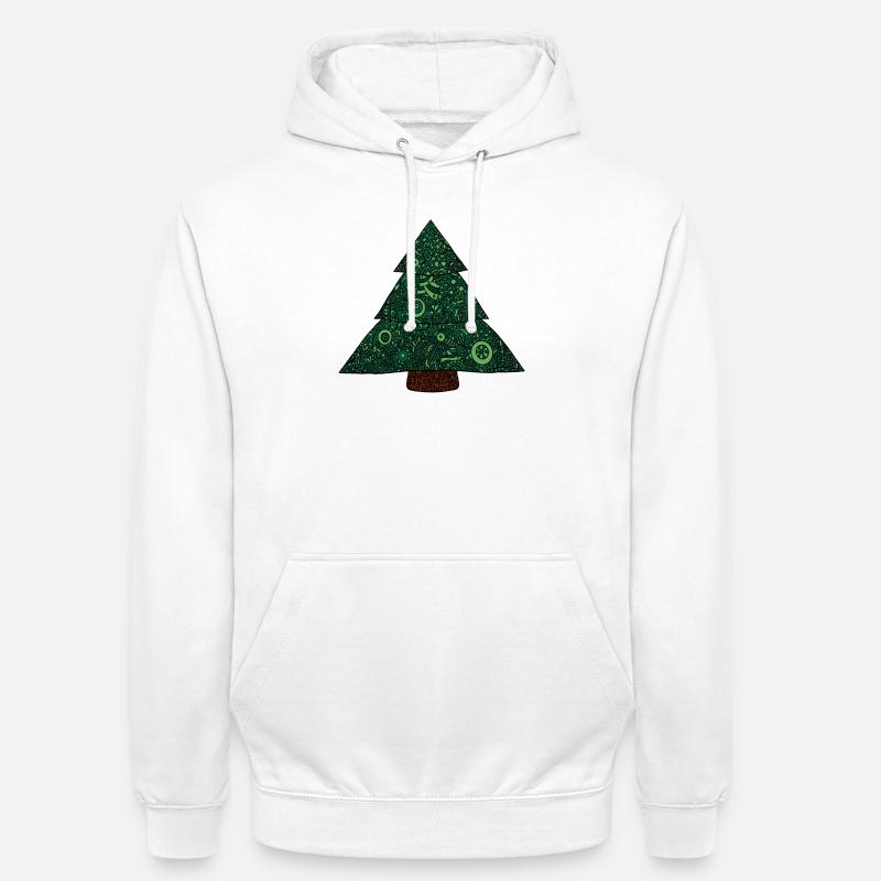 Mandala Weihnachtsbaum - Unisex Hoodie - Weiß