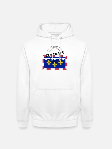 Centrais - Sweat-shirt à capuche unisexe - blanc