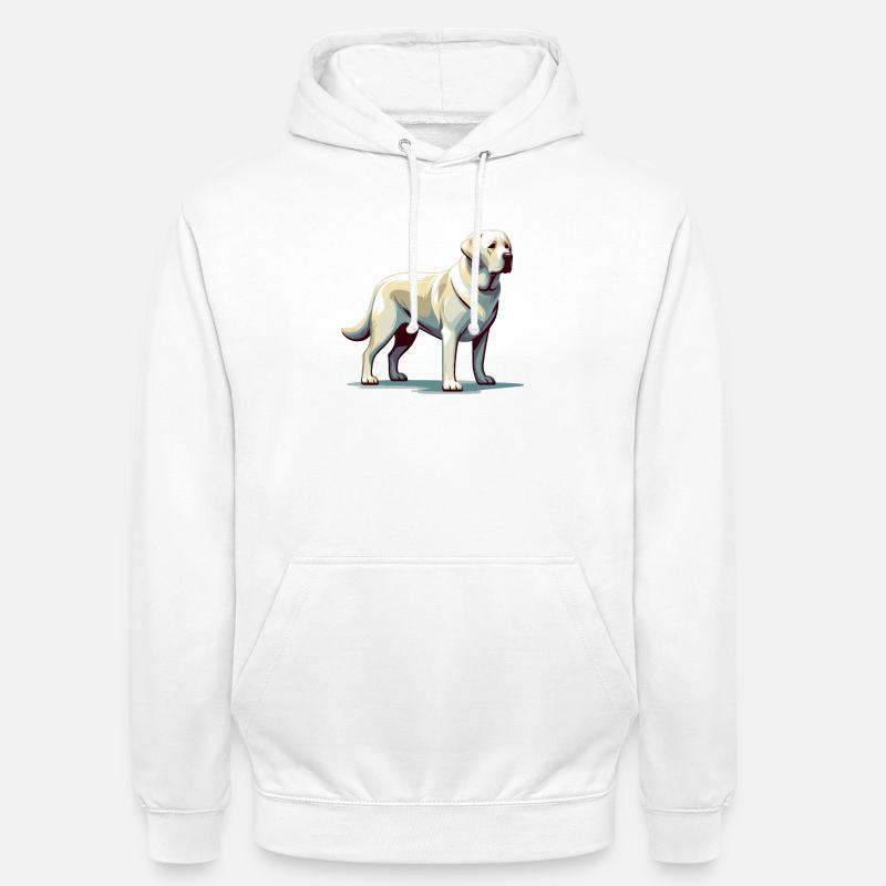Standing White Labrador - Unisex Hoodie - white