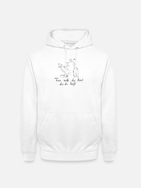 Don't bite and don't eat! - Unisex Hoodie - white