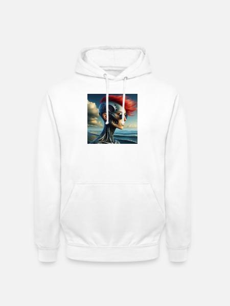 Femme Cyberpunk - Sweat-shirt à capuche unisexe - blanc