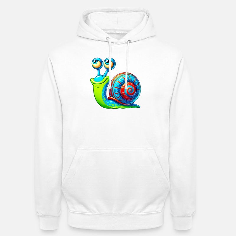 Escargot - Sweat-shirt à capuche unisexe - blanc