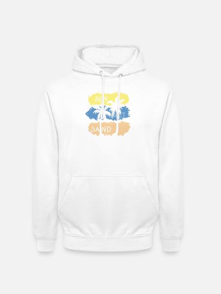 sun salt sand holiday sea bathing - Unisex Hoodie - white
