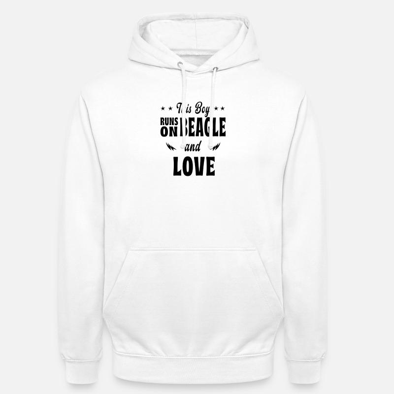 This boy beagle design - Unisex Hoodie - white