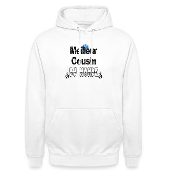 Meilleur Cousin du Monde - Sweat-shirt à capuche unisexe - blanc - Devant - AI Model Male 185 dark (185cm) & AI Model Female 172 dark (172cm)