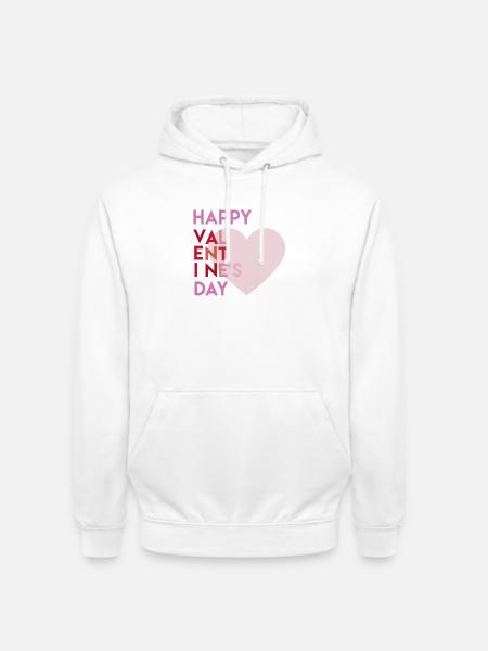 Happy Valentines Day - Unisex Hoodie - Weiß