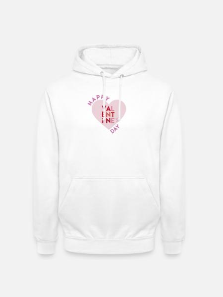 Happy Valentines Day 2 - Unisex Hoodie - Weiß