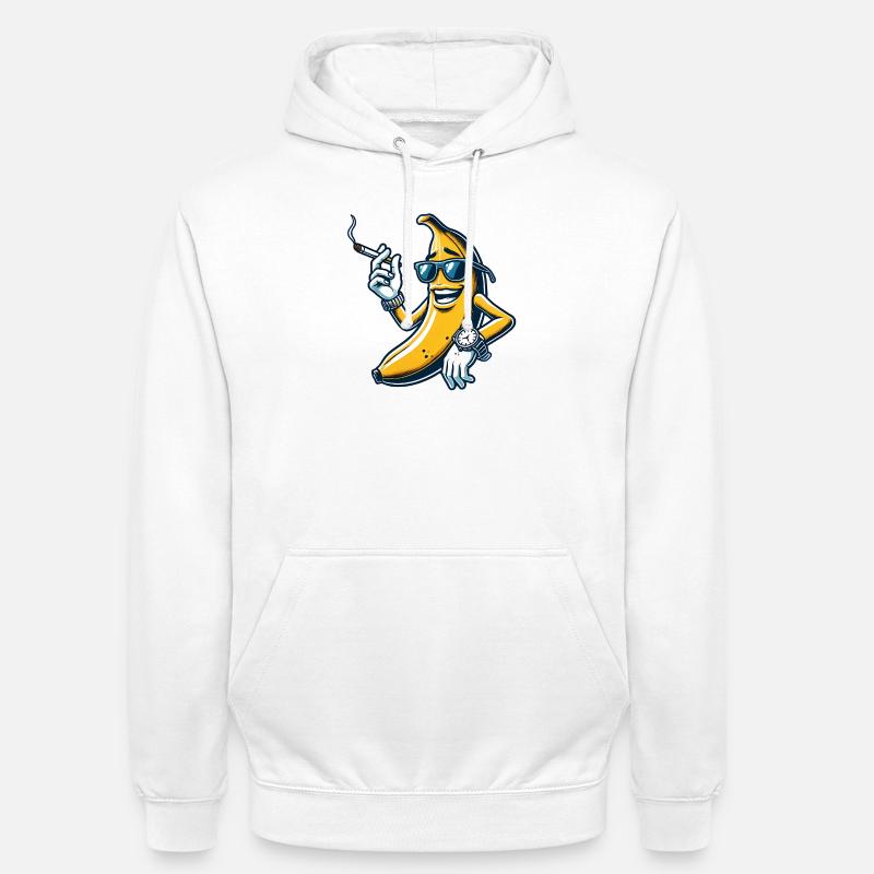 Coole Banane mit Style - Unisex Hoodie - Weiß