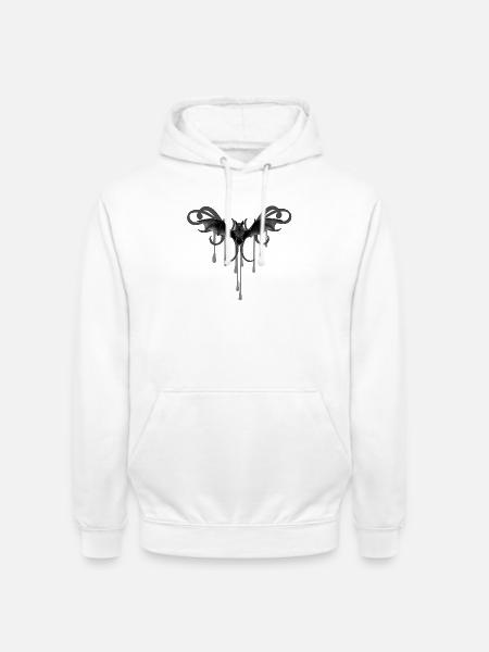 Fledermaus, Tribals, dripping - Unisex Hoodie - Weiß