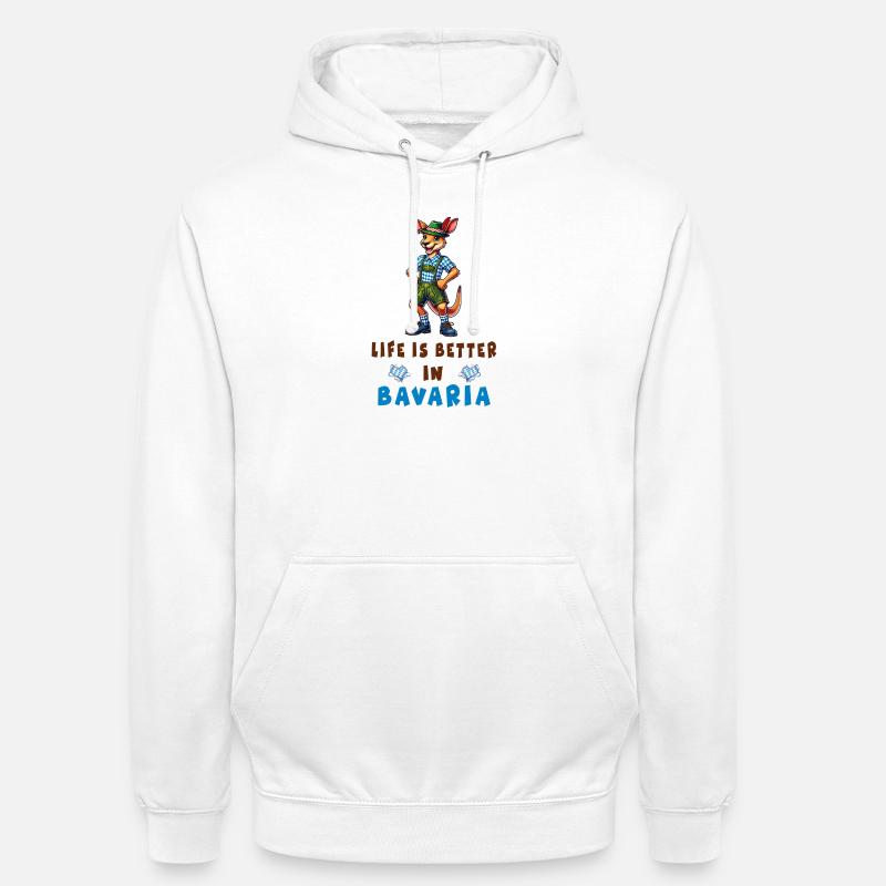 Bayerisches Känguru - Unisex Hoodie - Weiß