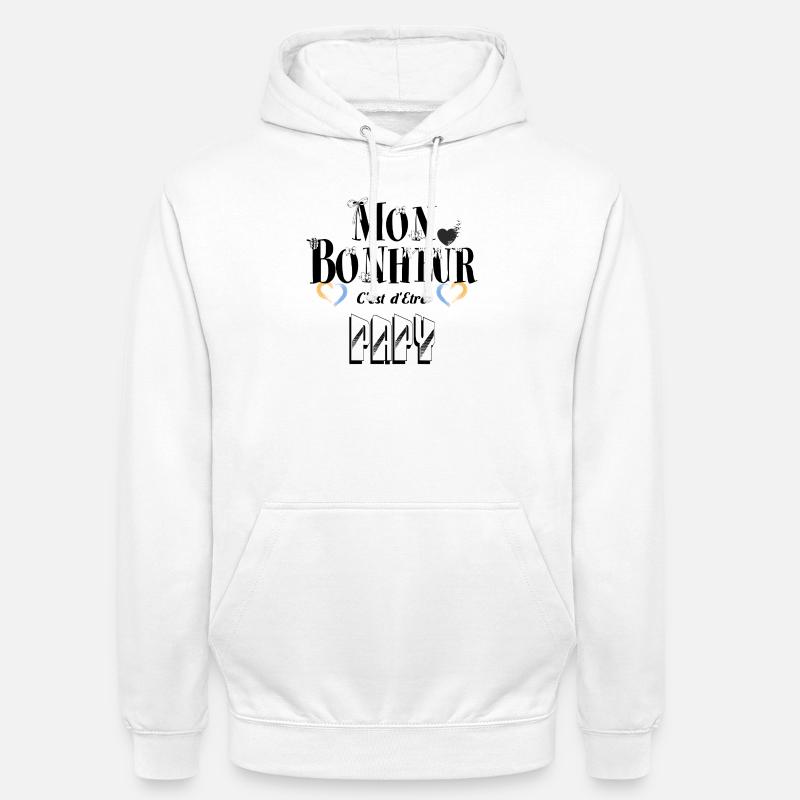 Mon Bonheur C'est d'Etre Papy - Sweat-shirt à capuche unisexe - blanc