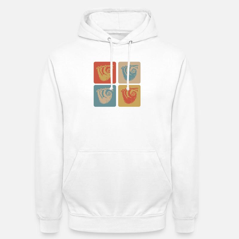 Entspanntes Faultier – Nimm’s locker - Unisex Hoodie - Weiß