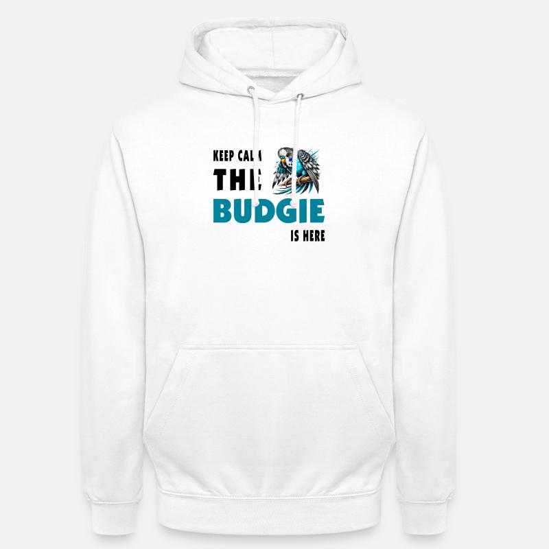 Conception de perruche - Sweat-shirt à capuche unisexe - blanc