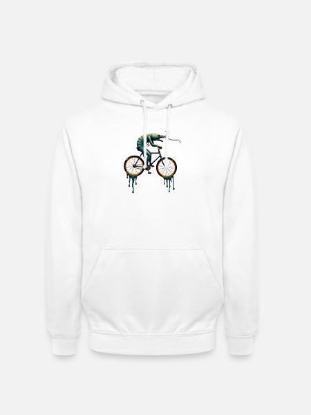 Dreamlike cycling crustacean - Unisex Hoodie - white