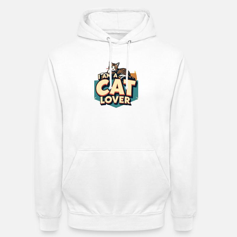 Ich bin ein Katzenliebhaber - Unisex Hoodie - Weiß