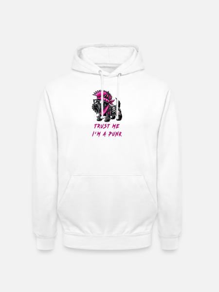 Scottish Terrier Punk Music - Unisex Hoodie - white