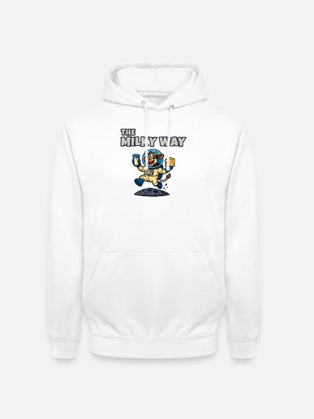 The Milky Way - Ko Astronaut - Unisex Hoodie - white