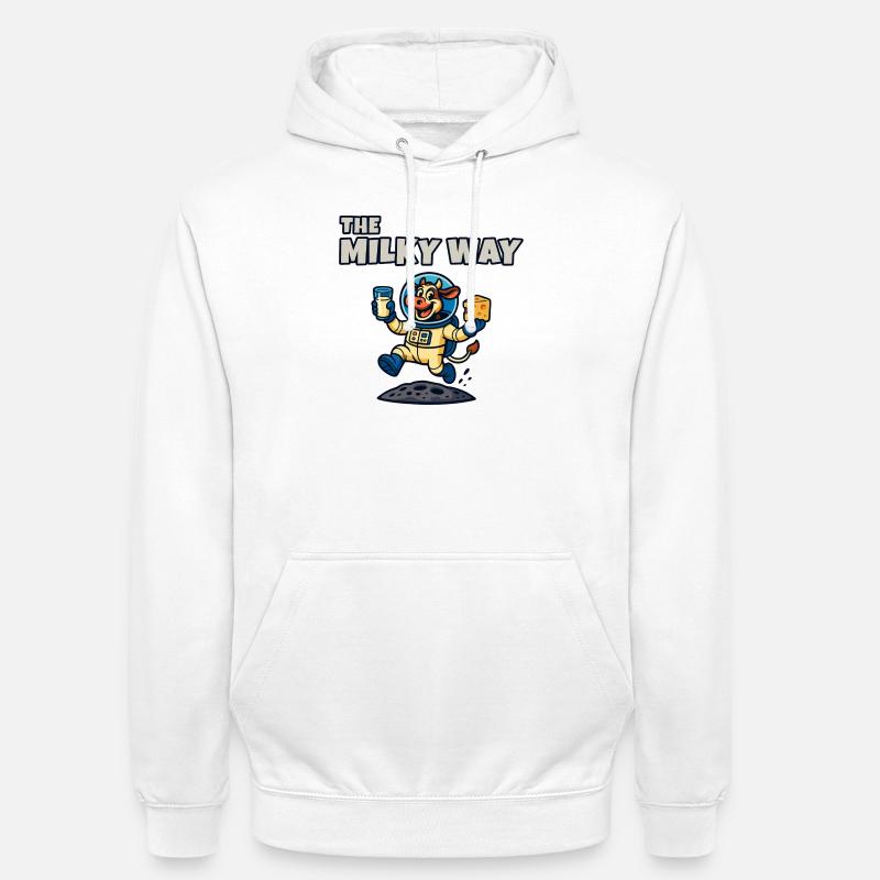 Die Milchstraße – Ko Astronaut - Unisex Hoodie - Weiß